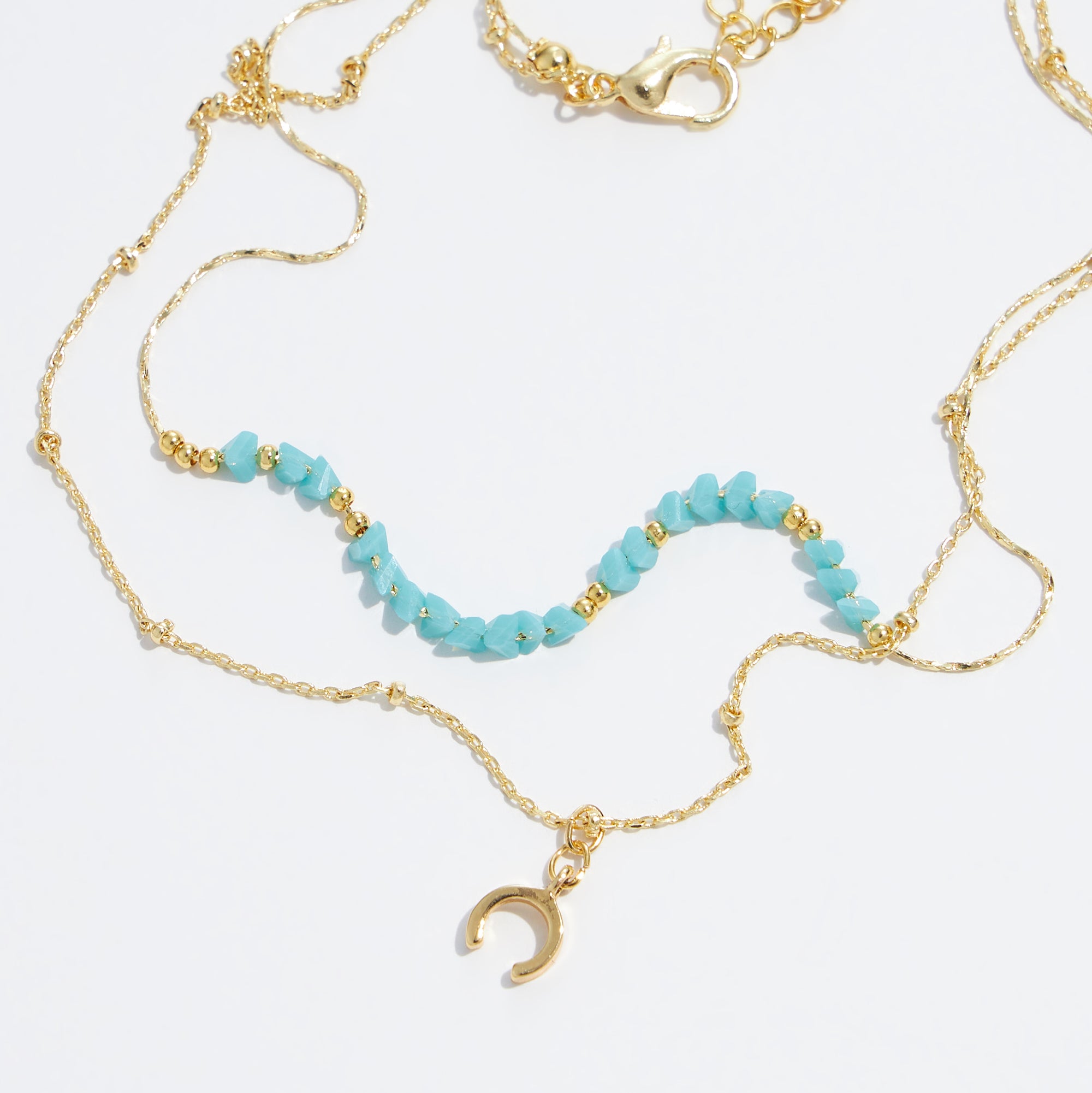 Gold Dipped Glass Beads Necklace - Frem