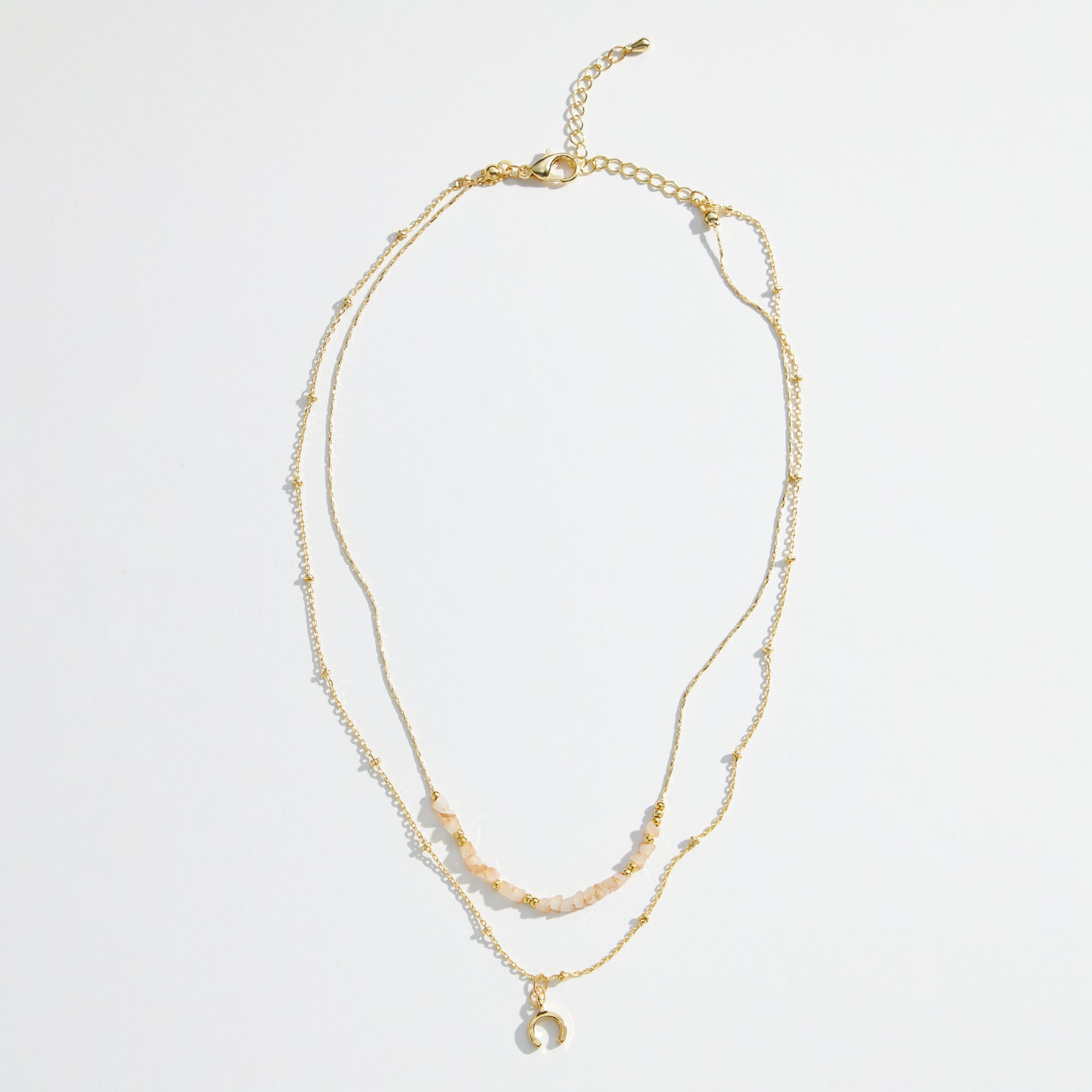 Gold Dipped Glass Beads Necklace - Frem