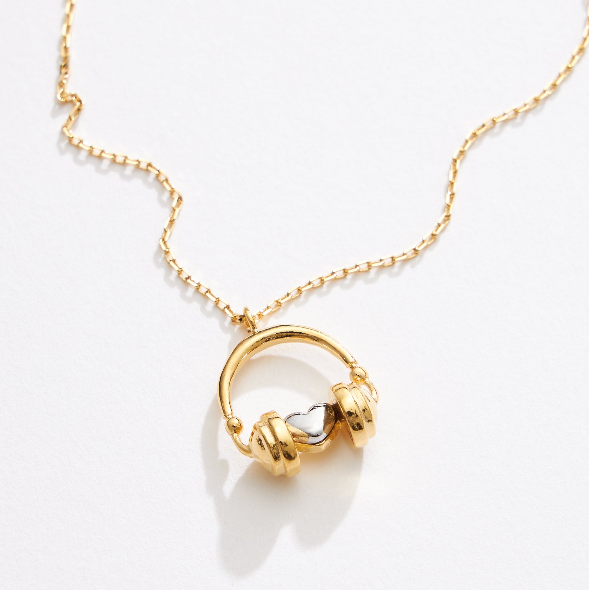 Gold Dipped Two Tone Headphone Necklace - Frem